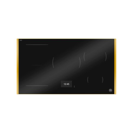Bertazzoni P905I1M37GT Super-Premium induksjonstopp 90 cm med gullramme, 5 soner' - 'Black and gold