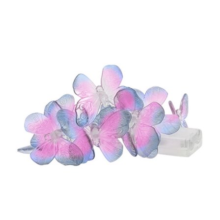 LED Sommerfugl LED Lyslenke Batteri Utendørs Eventyr Nattlampe Rom Garland Gardin Jenter Bursdag Bryllupsfest Dekor