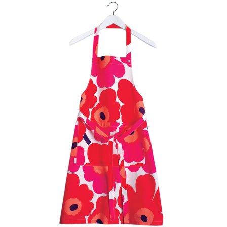 Marimekko Pieni Unikko -esiliina, punainen