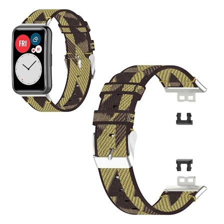 Huawei Watch Fit jeans nylon watch band - Yellow