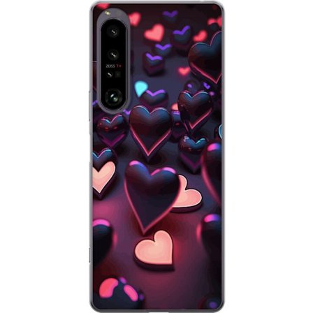 Kompatibelt Mobildeksel til Sony Sony Xperia 1 IV Midnattshjerter