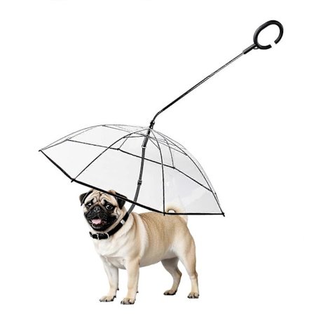 Hunde Paraply til Små Hunde Regntøj med Justerbare Stropper Regntæt Snetæt Hvalpe Paraply Gående Kæledyr Klar Regntøj