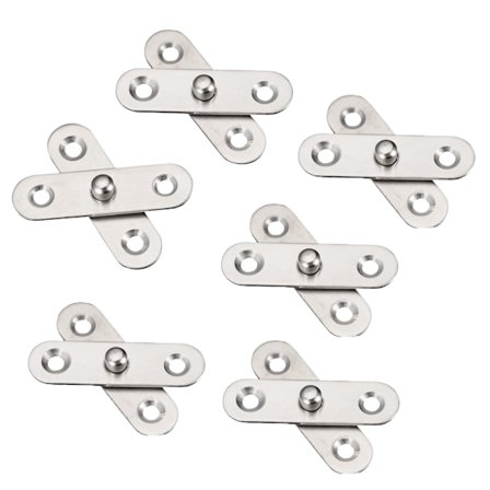 Usynlige hengsler, 360° skapdørhengsler, sentrale og skjulte hengsler for dører, vinduer og skap, skruer ikke inkludert