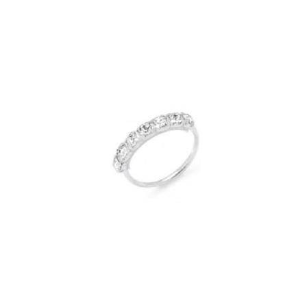 REA___REA__1 st. 8 mm N spiercing ring i silver med 7 vita CZ