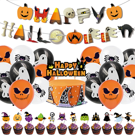 Halloween-tema bursdagsdekorasjon, populære bursdagsballonger