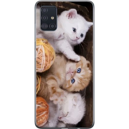 Kompatibelt Mobilskal till Samsung Samsung Galaxy A51 Katter