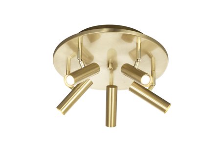 Aneta Lighting ARTIC takspot rund 5-lys, matt messing, 5 x 6W LED