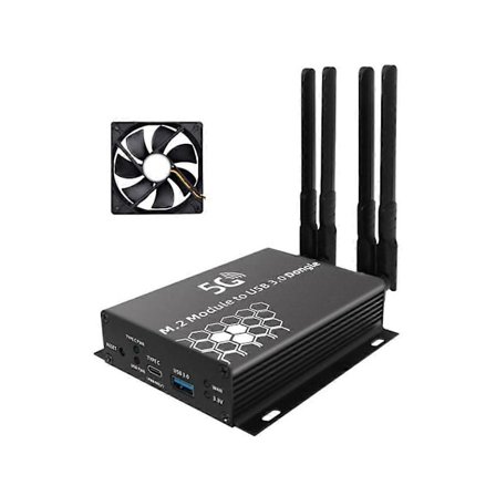 M.2 NGFF 4G/5G Modul till USB 3.0 Adapter M2 Wifi Kort Konverterare Riserkort med Antenn Kylfläkt