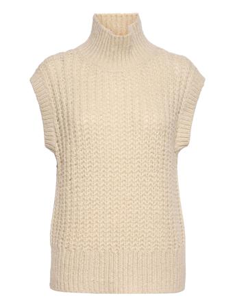 Heidi M Neck Vest Beige MOSS COPENHAGEN