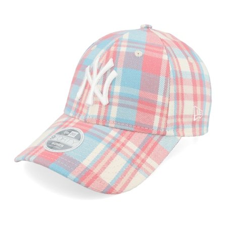 New Era - MLB Blau adjustable Cap - New York Yankees Womens Check 9FORTY Pink/Blue/White Adjustable @ Hatstore