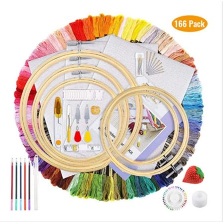 Korsstygnsgarnset 100 färger