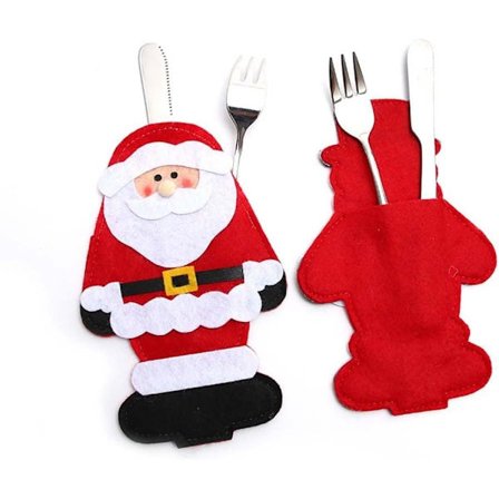 Julbesticksväska Julkniv Gaffel Bestickhållare Väska Kniv