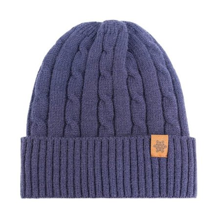 Vinterhatte til mænd, varme udendørs strikkede hatte, marineblå