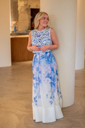 Organza Maxi Skirt Skylight S