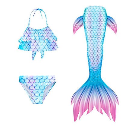 Tredelt Børne-Havfrue Badedragt Havfruehale Badedragt / Flere Stilarter at Vælge Imellem