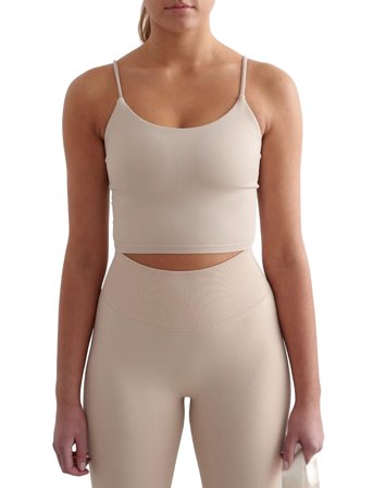 aim ́n Shape Seamless Strap Singlet - Beige - L