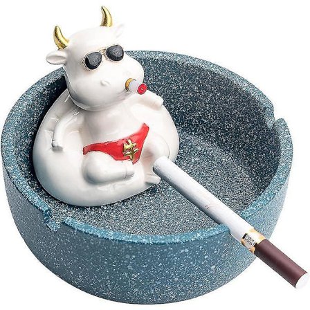 1 stk Kreativ Tegneserie Askebæger Ko Keramisk Dyr Askebægre