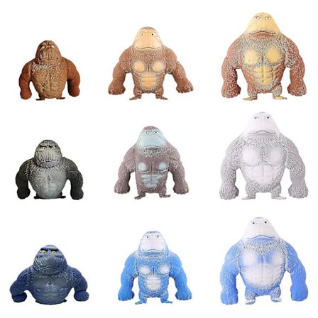Simulerings Squish Stretchy Spongy Squishy Monkey Gorilla Stress Relief Legetøj Vent Doll (FMY)