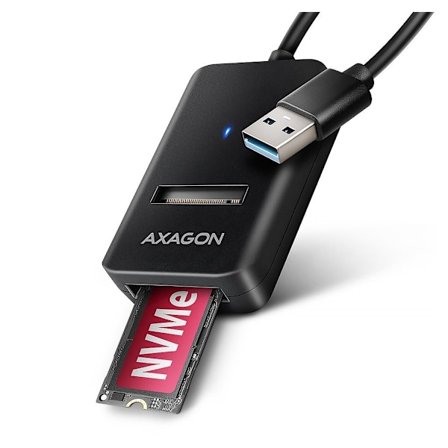 AXAGON, USB-A 10 Gbps - M.2 NVMe og SATA SSD-adapter, ADM2-AM