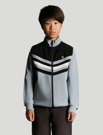 Lyle & Scott Colour Block Track Jacket - Grey - 9-10