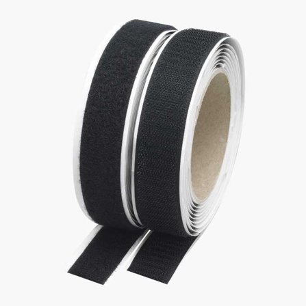 Kardborreband svart 3 m x 25 mm