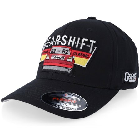 Gearshift - Schwarz flexfit Cap - Slammed German Classic Car Black Flexfit @ Hatstore