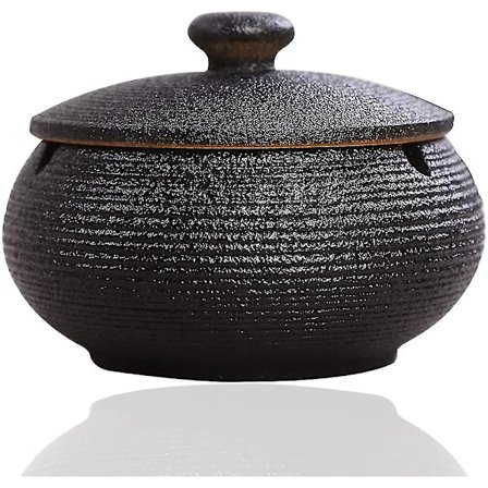 Askkopp, utomhus askkopp för uteplats med lock, vindtäta askkoppar för cigaretter