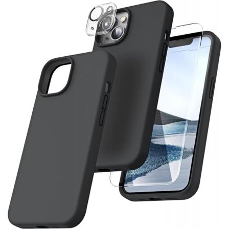 Kuminen tyylikäs suojakuori 3in1 iPhone 15 - Musta