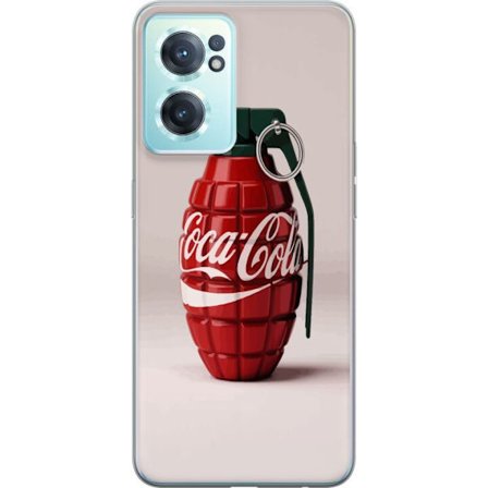 Yhteensopiva Puhelinkuori OnePlus OnePlus Nord CE 2 5G Taiteellinen kuva Coca Cola -granaatista punaisena ja vihreänä, pop-art-inspiroitu motiivi le