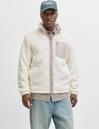 Jack & Jones Jjesoho Teddy Jacket Noos - Cream - XXL