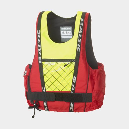 Purjehdusliivi Baltic Dinghy Pro 50N, punainen/UV-keltainen, Medium (50 - 70 kg)