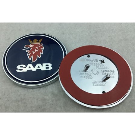 2 främre och bakre grillmärken kompatibla med Saab 9 - 3 9 - 5 93 95 03 - 10 kolfiber Saab-märke Saab främre och bakre Saab-märke squirbao Retrofit 