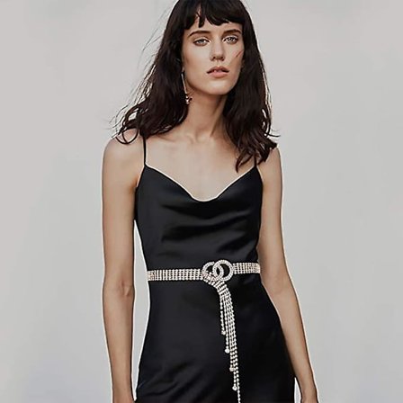 Kristallivyö naisille, timanttikiviketjuvyö, O-rengasvyö mekkoon