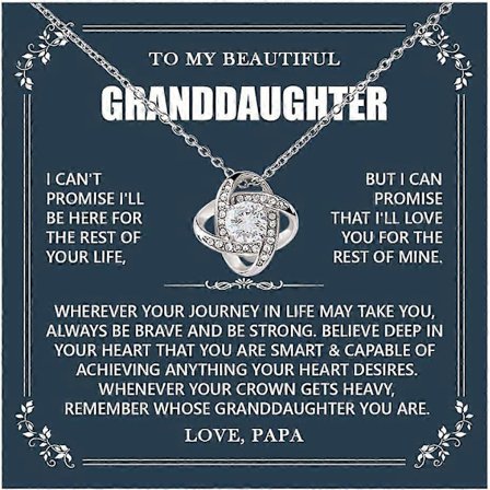 Til Min Vakre Barnebarn Halskjede Fra Bestefar, Barnebarn Halskjede Fra Bestemor, Bestemor Barnebarn Smykker, Beste Gaver Til Barnebarn