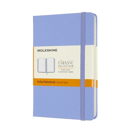 Moleskine Classic Hard Cover Notebook Pocket Hydrangea Blue Linjerad