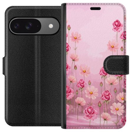 Kompatibel Tegnebogsetui til Google Pixel 9 Pro Petal Reverie Soft Blush