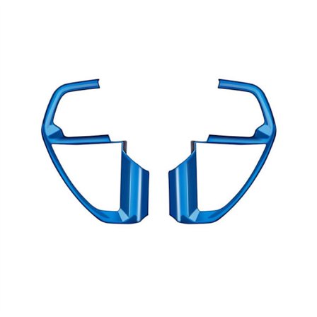 Dekorativ ram för knappar på bilens ratt, passar 2024, blå inredningstillbehör