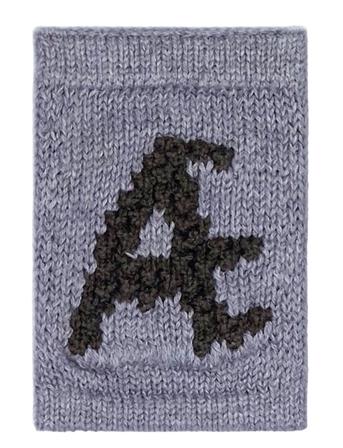 Knitted Letter Æ, Blue Home Kids Decor Decoration Accessories-details Blue Smallstuff