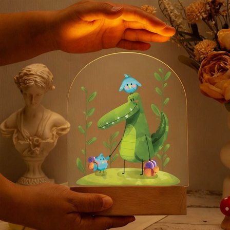 Dinosaurie Nattlampa För Baby Pojke, Födelsedagspresent, Sovrum Sängdekor, Julklapp Till Barn