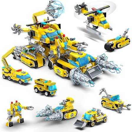 3-in-1 T-Rex dinosaurus palikkarakennussarja lelut lapsille, opettavainen lahja (375 kpl)