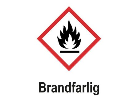 Skylt Brandfarlig A5 Plast - Lyreco - Skyddsutrustning - Säkerhetsmärkning och skyltar - Skyltar