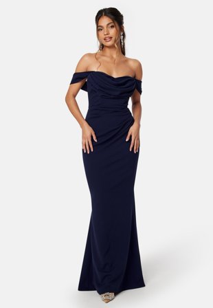 Goddiva-Off Shoulder Maxi Dress-XXS (UK6)