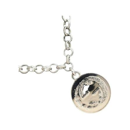 Gucci Vintage, Pre-owned Interlocking G Necklace Grijs, Dames, Maat:ONE Size,Zilver