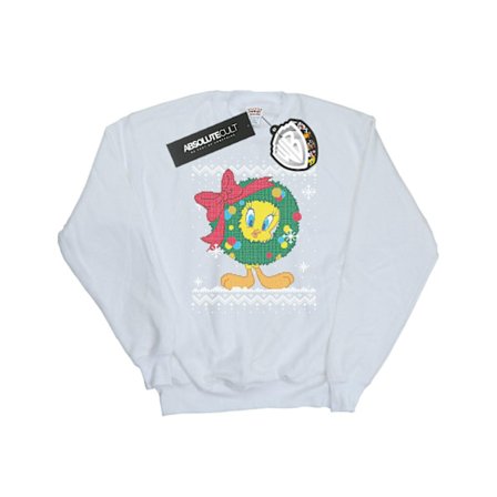 Looney Tunes Dam/Damer Tweety Pie Jul Fair Isle Sweatshirt