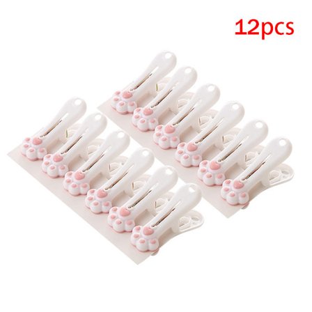 Plastklädnypor för tvätt - 24-pack, Matförpackningsklämmor