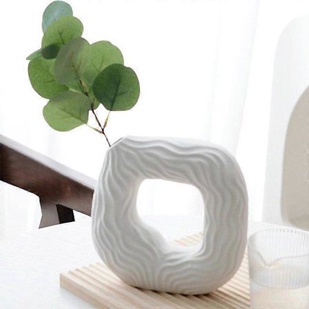 Nneoba Cirkelformad Ihålig Keramisk Vas