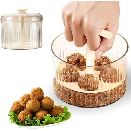 Frikadelformer, Frikadelformer, Frikadelformer Køkkenredskab til at lave ekstruderede frikadeller, Hvid