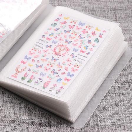 100 Slots Neglekunst Klistremerker Oppbevaring Bok Tom Album Dekaler Innsamling Arrangør Holder Display Notatbok Manikyr Verktøy