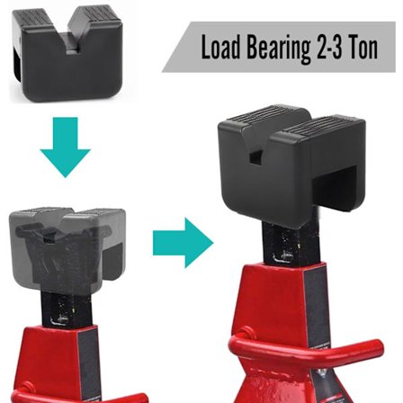 Jack Pad Adapter til Jack Stand Universal Gummi Slidset Ramme Skinne Klemme W
