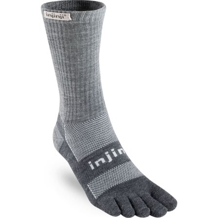 Injinji Outdoor Midweight Crew NuWool Unisex hiking socks Grey XL (EU 47,5+)